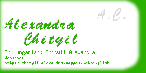 alexandra chityil business card